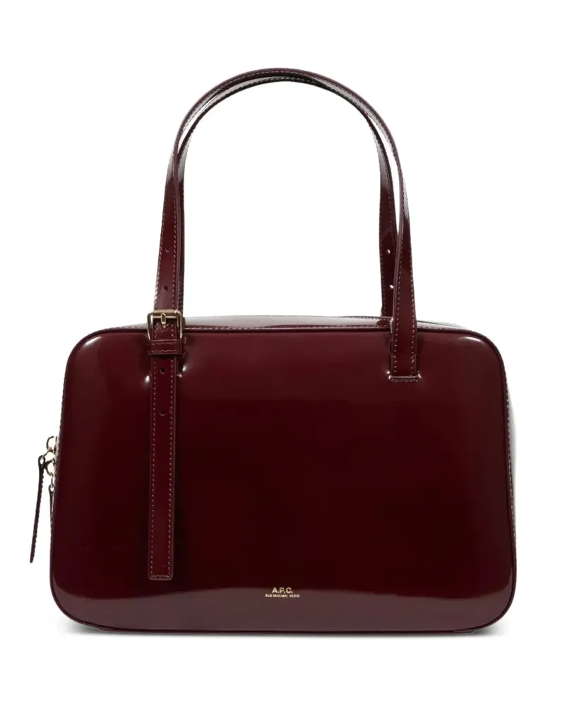 A.P.C. Virginie Rucksack mit Logo-Print - Rot Rot