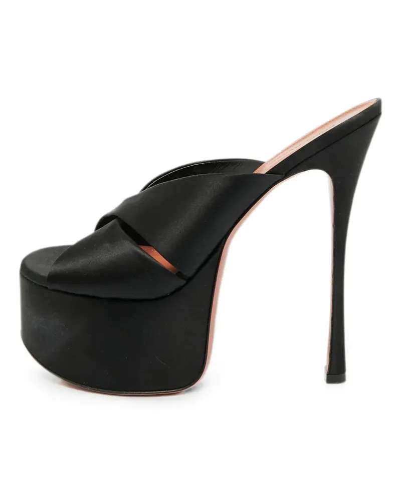 Amina Muaddi Dalida platform sandals - Schwarz Schwarz