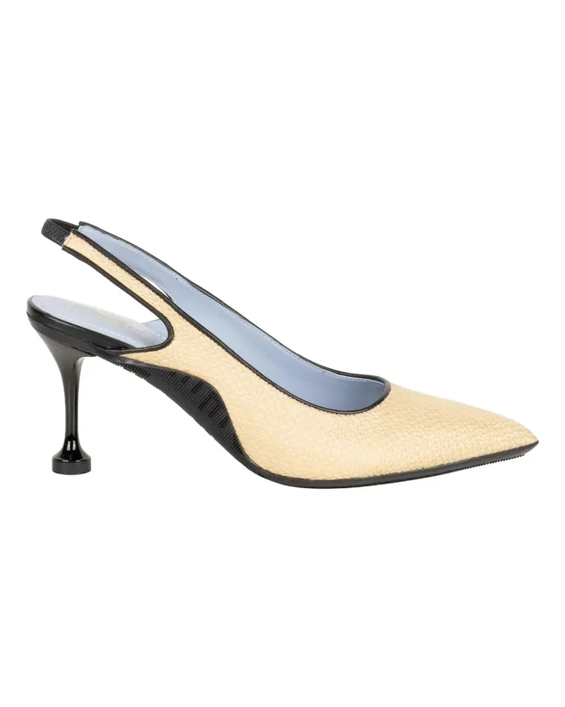 Voile Blanche woven slingback pumps - Nude Nude