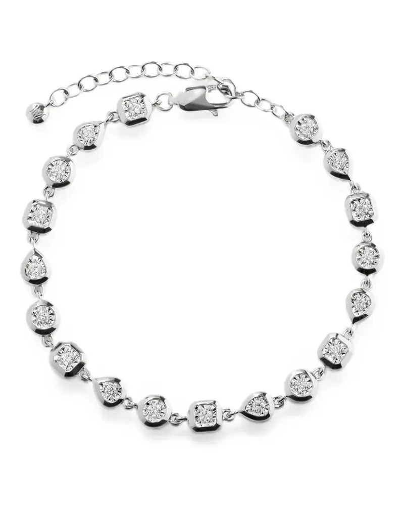 Monica Vinader Diamond Armband in Zargenfassung - Silber Silber