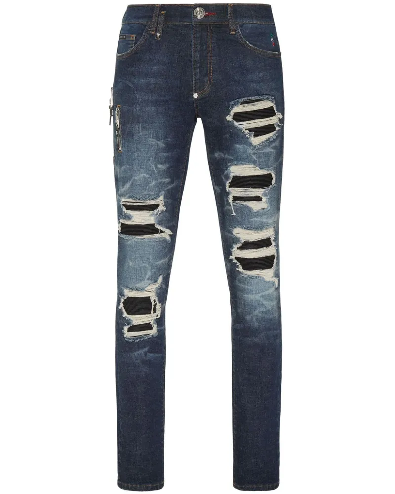 Philipp Plein Rock Star Skinny-Jeans - Blau Blau