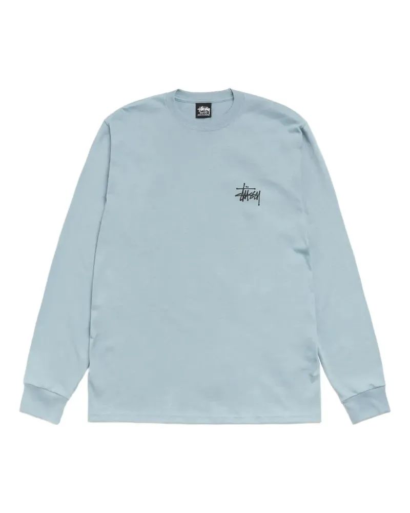 Stüssy Klassisches Langarmshirt - Blau Blau