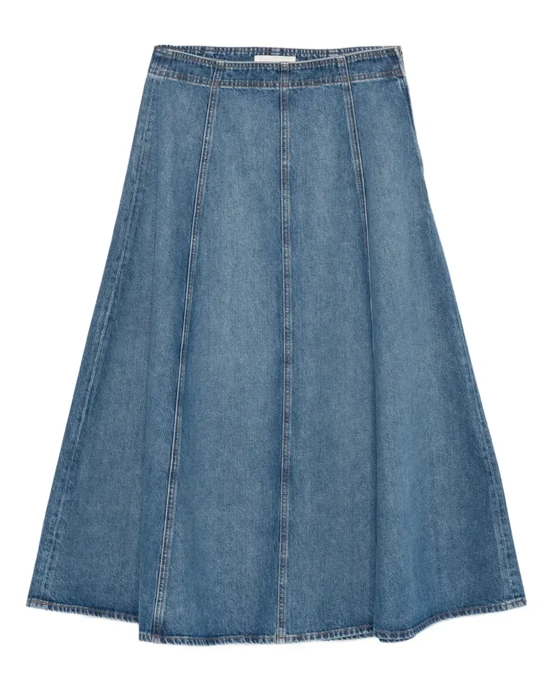 Ulla Johnson Uma Jeans-Midirock mit Einsätzen - Blau Blau