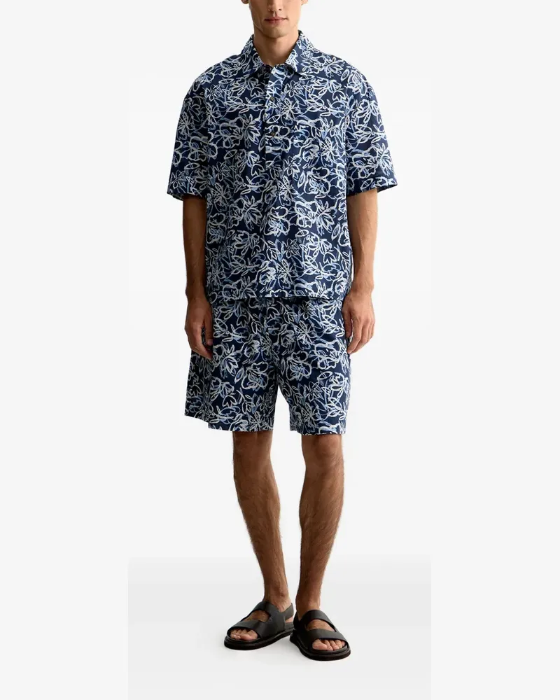 12 STOREEZ Shorts mit Print - Blau Blau
