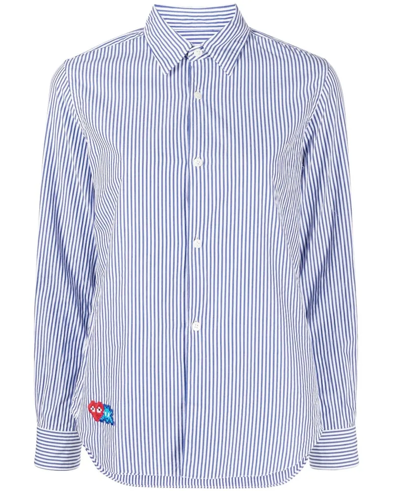 Comme des Garçons x Invader Hemd mit Herzmotiv - Weiß Weiß