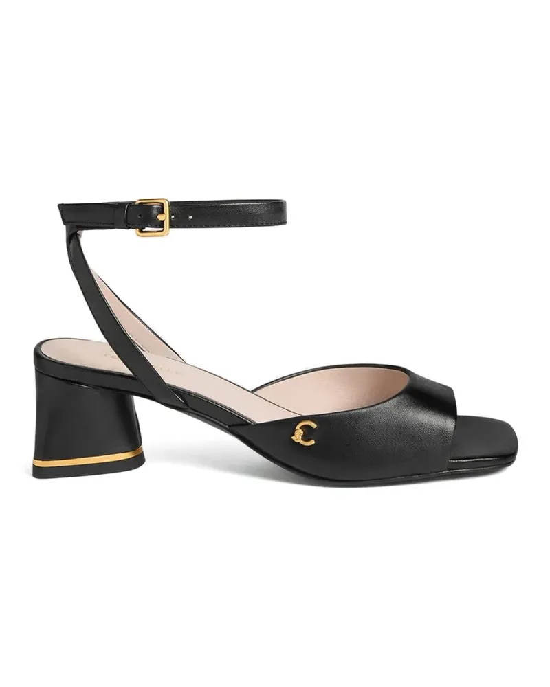 Coccinelle C-Everyday logo-plaque buckled sandals - Schwarz Schwarz