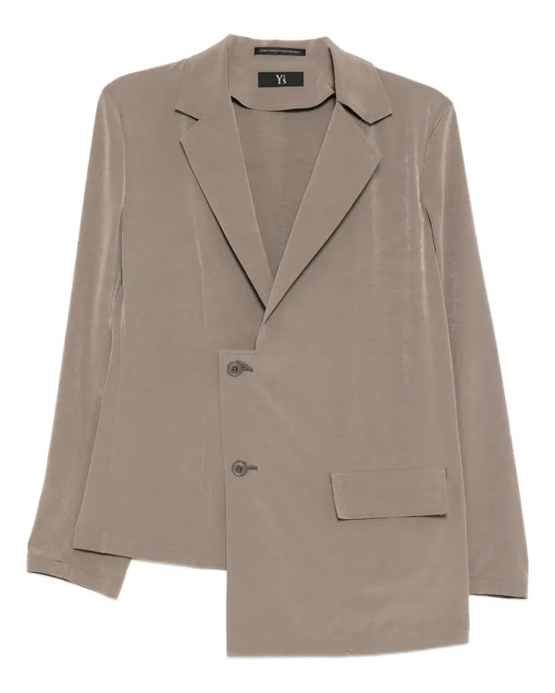 Yohji Yamamoto Ta/pe asymmetric-hem blazer - Nude Nude