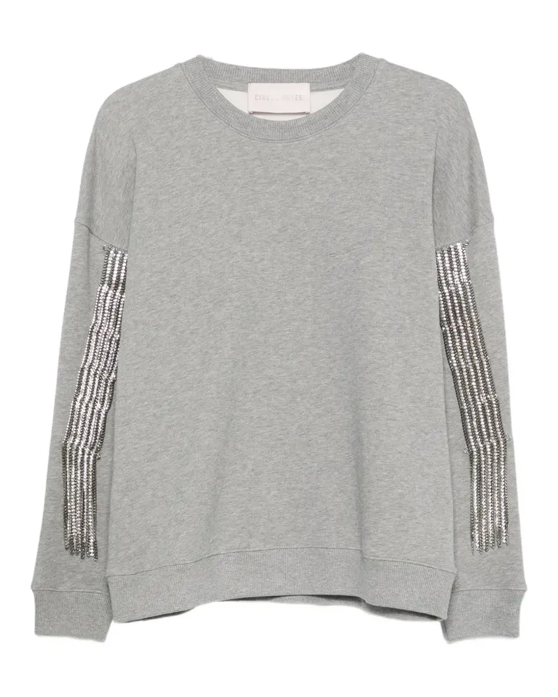 Circus Hotel Pullover mit Fransen - Grau Grau