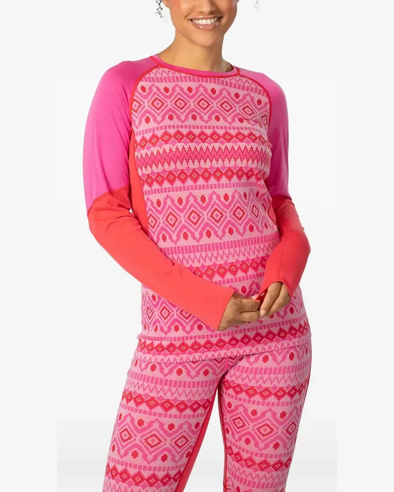 Kari Traa Malia patterned panelled T-shirt - Rosa Rosa