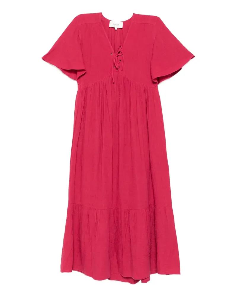 ba&sh Midikleid mit Schnürung - Rosa Rosa