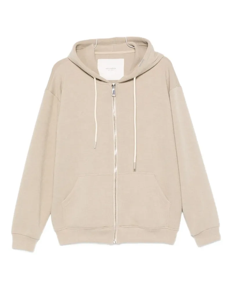 Yes London zip-up hoodie - Nude Nude