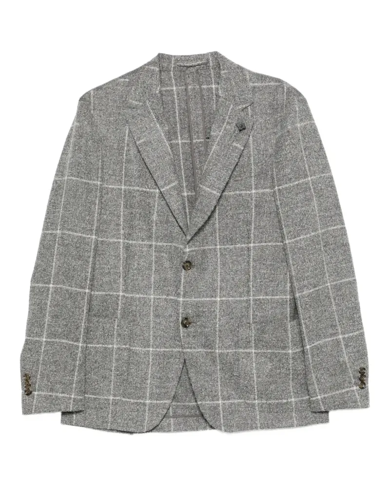 LARDINI Jacke mit Karomuster - Grau Grau