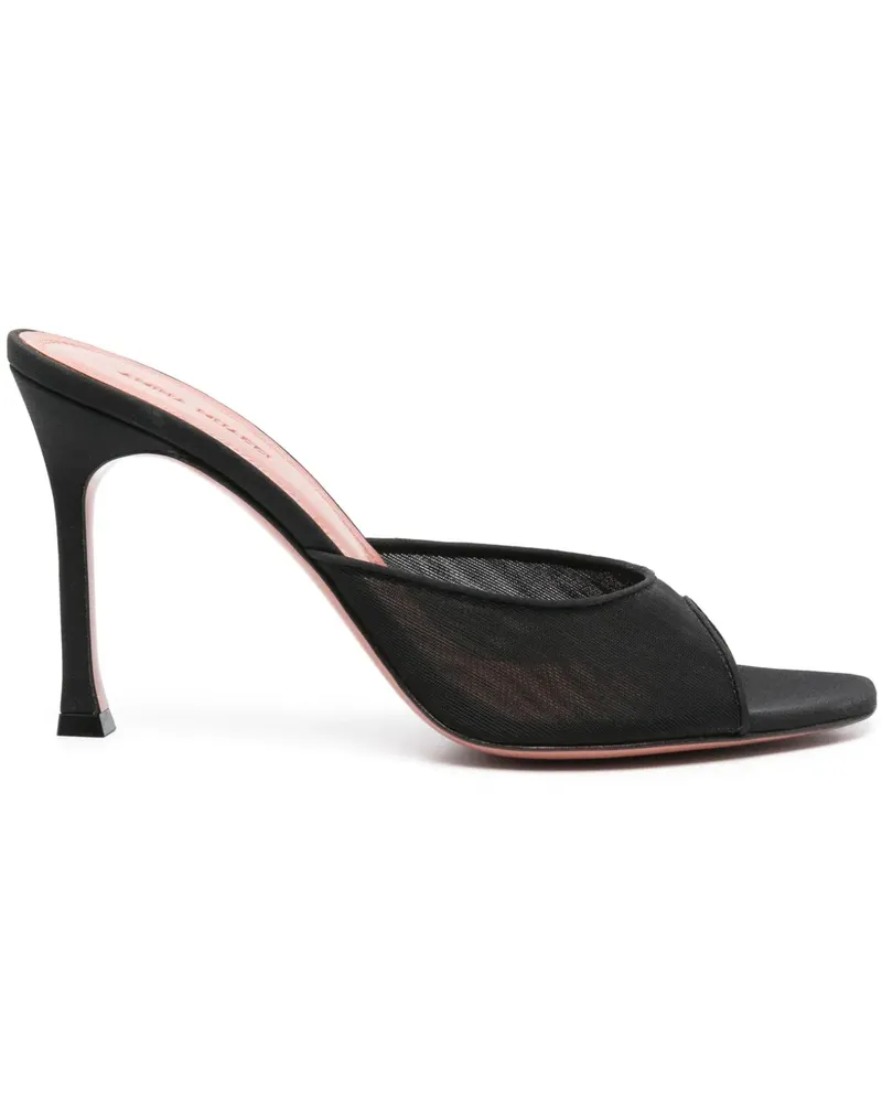 Amina Muaddi Alexa Mules 95mm - Schwarz Schwarz