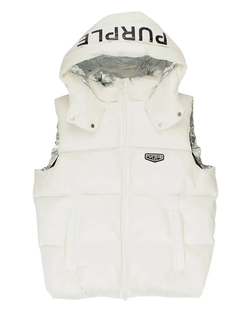 PURPLE BRAND Gefütterte Kapuzenweste - Nude Nude