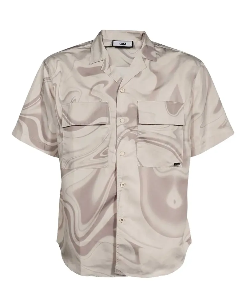 BALR. swirl-print flap-pocket shirt - Nude Nude