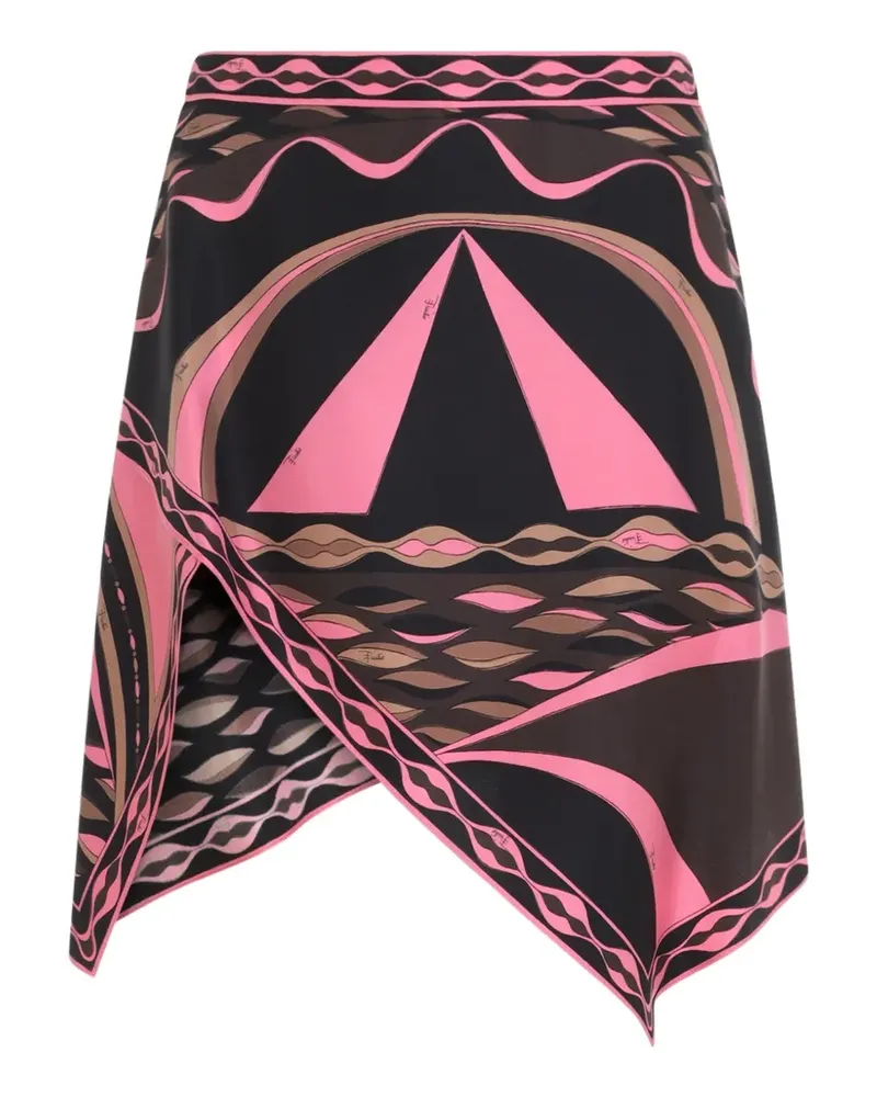 Emilio Pucci Seidenrock mit Dune-Print - Schwarz Schwarz