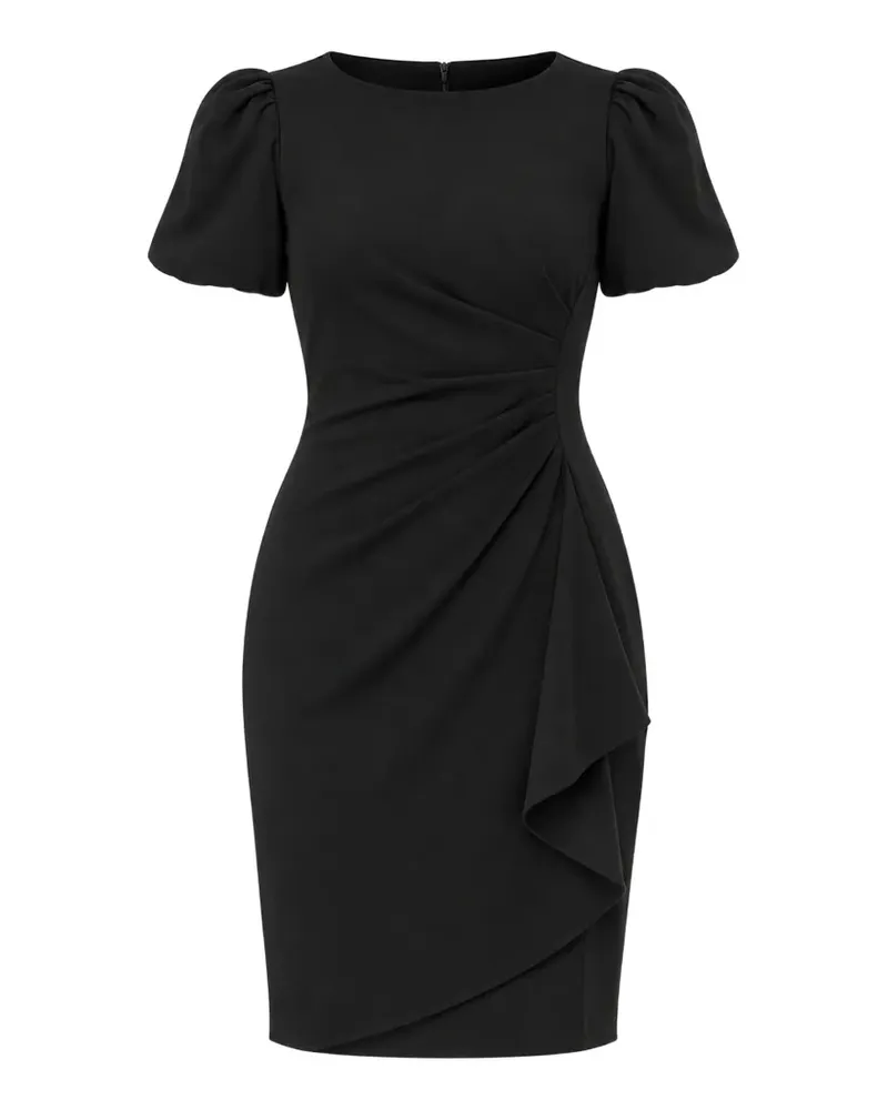 DKNY Gerüschtes Kleid mit Raffungen - Schwarz Schwarz