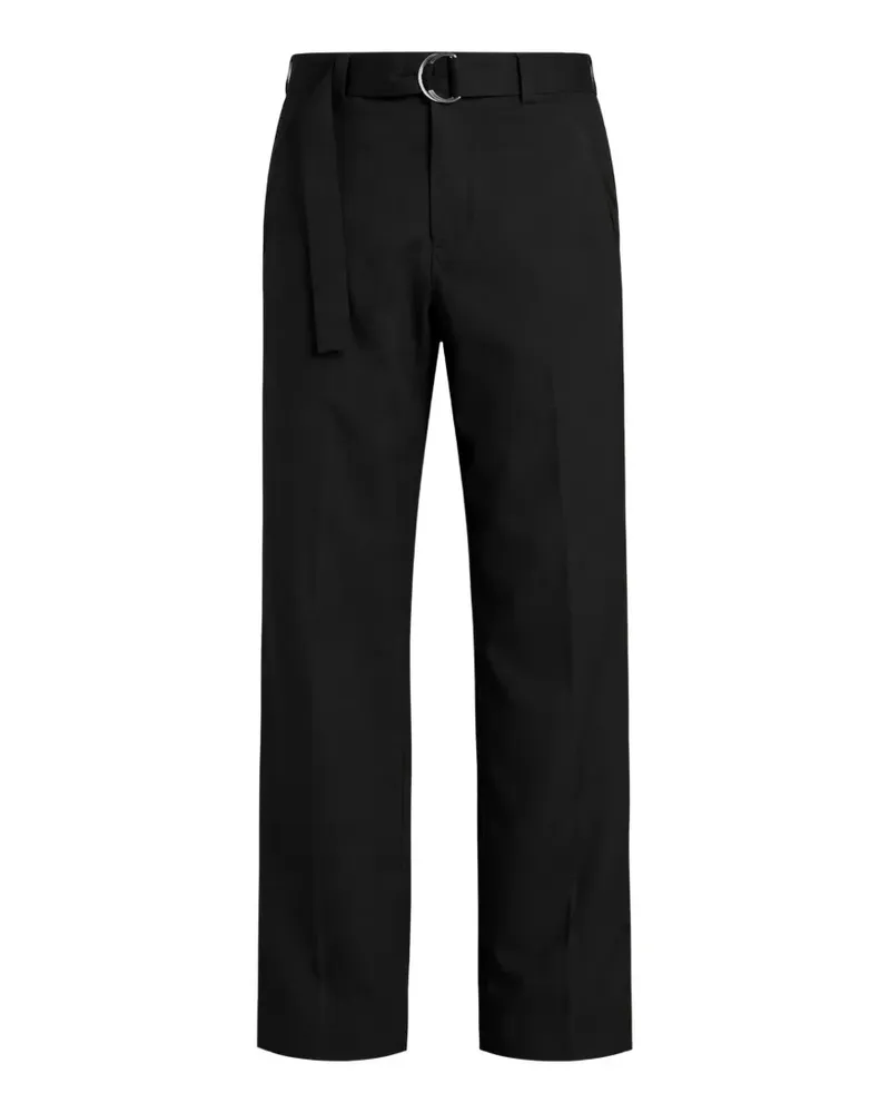 PT TORINO belted straight-leg trousers - Schwarz Schwarz