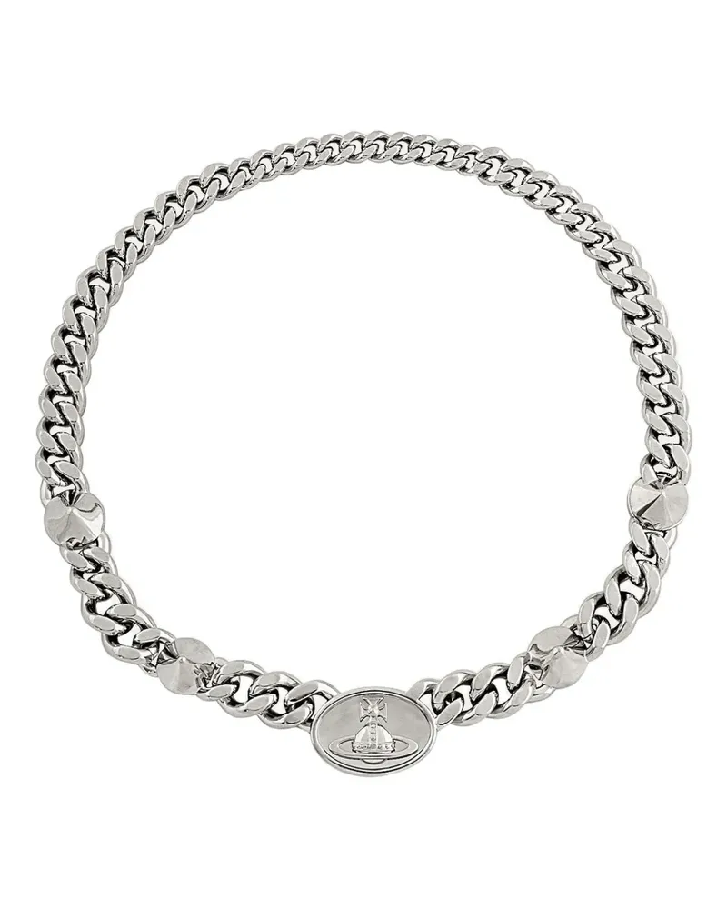 Vivienne Westwood Man. Chester Halskette mit Orb-Detail - Silber Silber