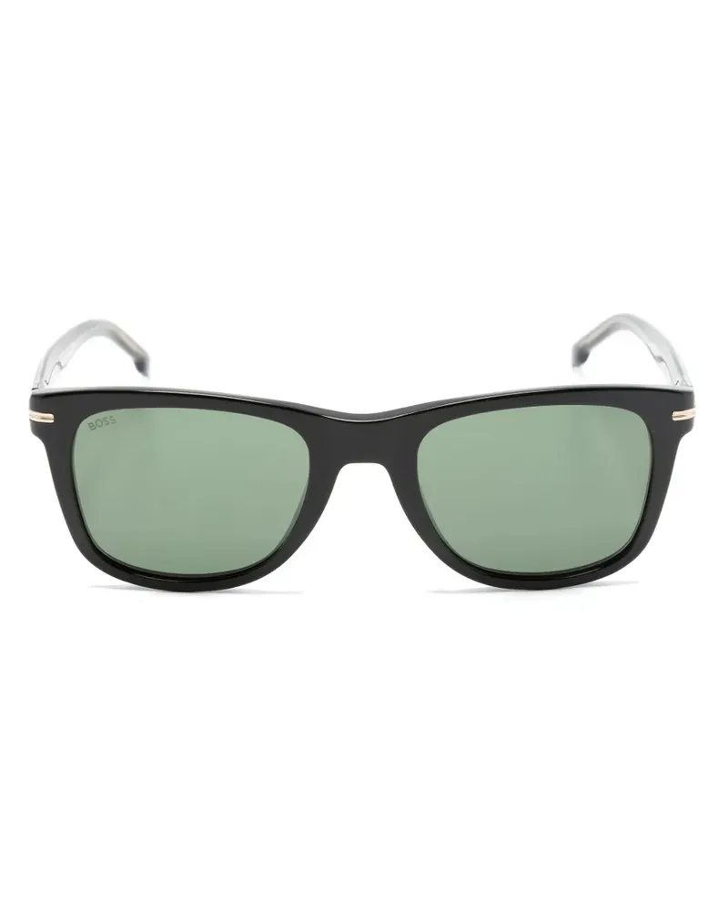 HUGO BOSS Sonnenbrille mit eckigem Gestell - Schwarz Schwarz