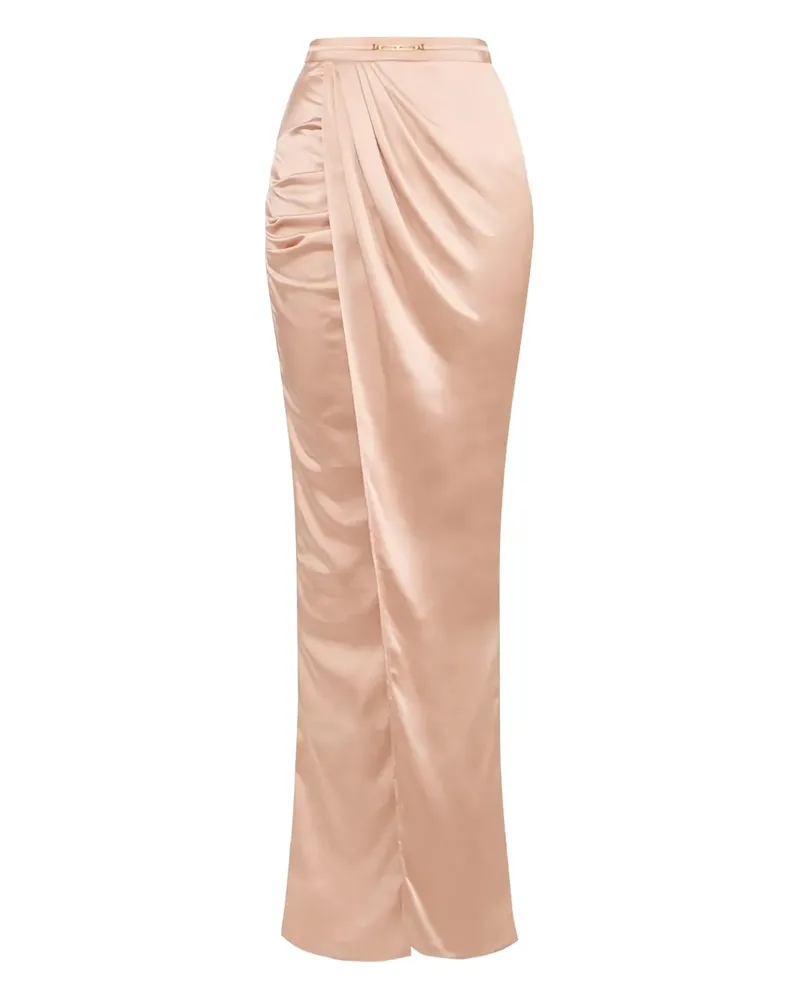 Elisabetta Franchi Gewickelter Jewel Horsebit Rock - Nude Nude
