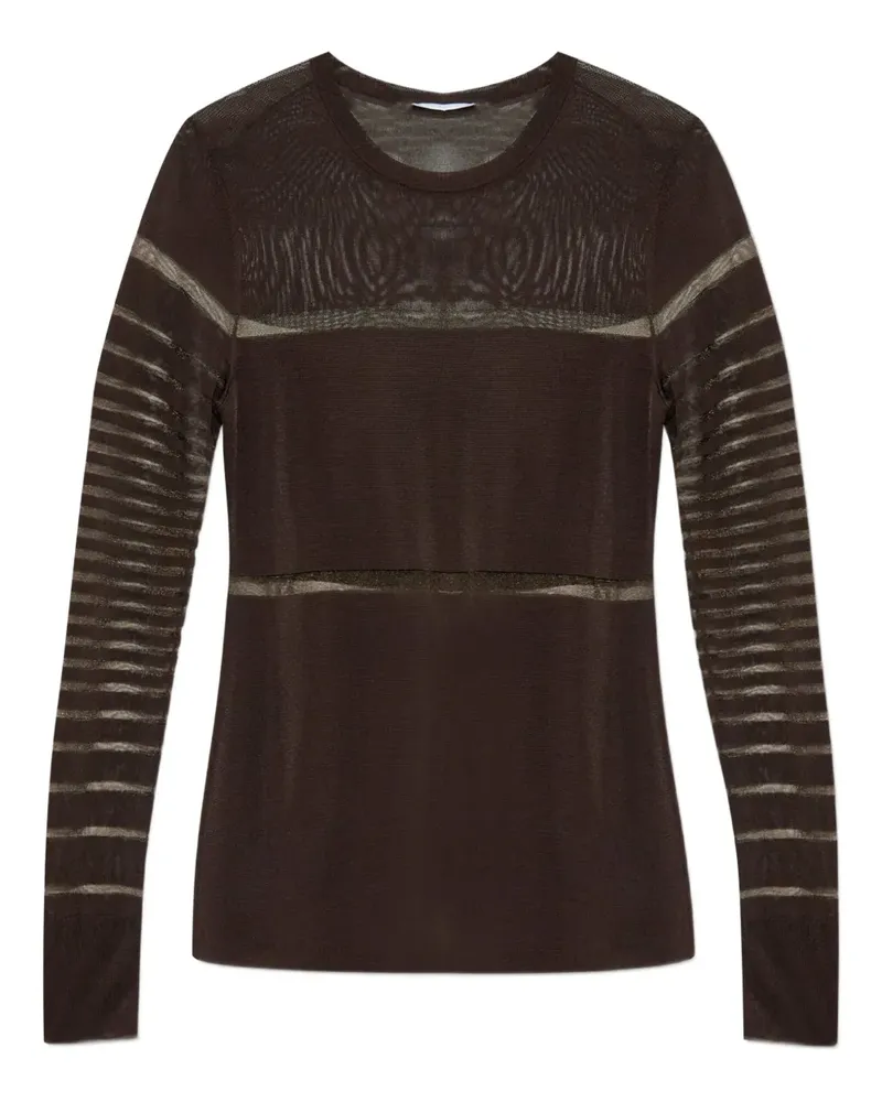 Helmut Lang Langarmshirt im Layering-Look - Braun Braun
