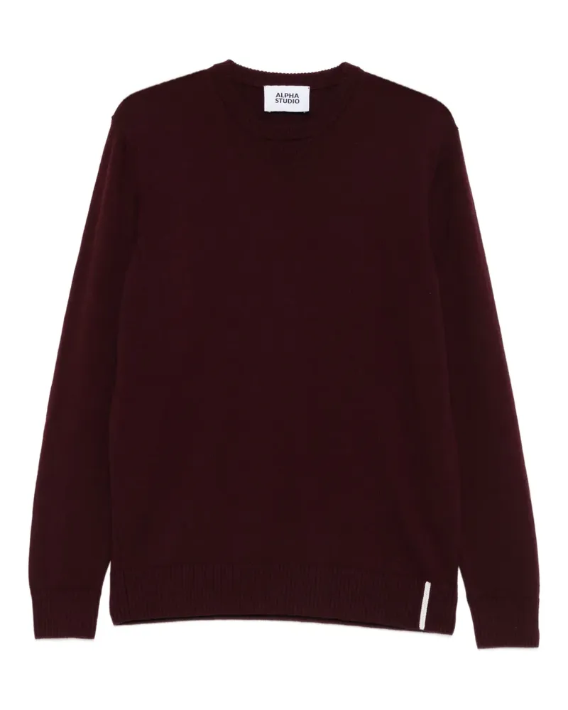Alpha Studio Pullover mit rundem Ausschnitt - Rot Rot