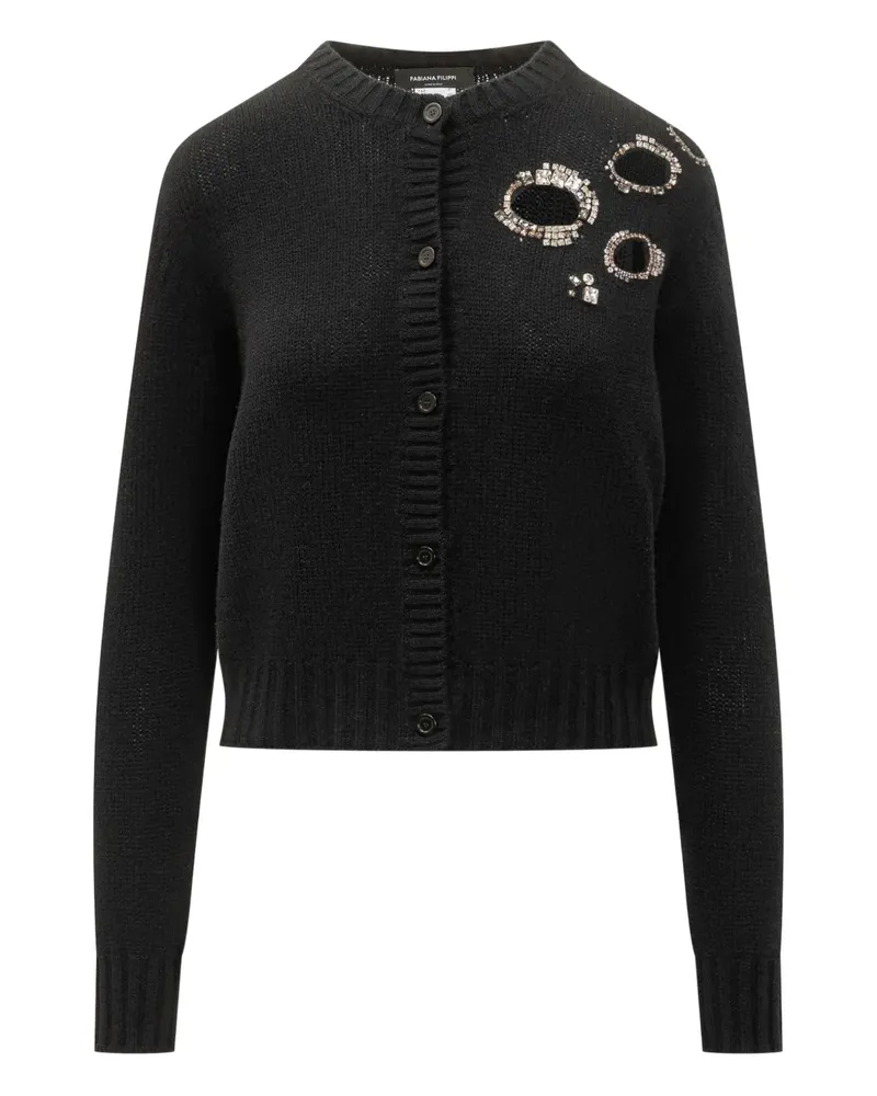 Fabiana Filippi Platinum Cardigan - Schwarz Schwarz