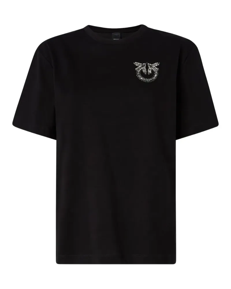 Pinko Love Birds T-Shirt - Schwarz Schwarz