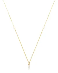 MIZUKI 14kt Gelbgoldhalskette mit Perlenanhänger Gold