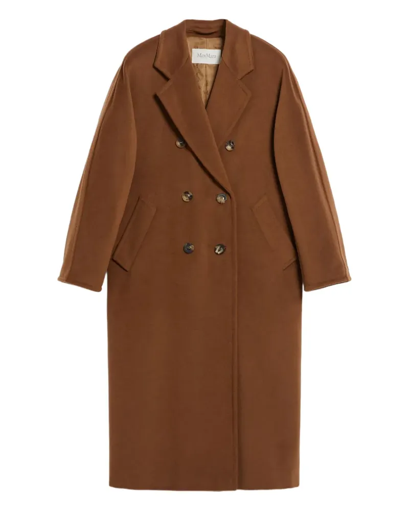 Max Mara Doppelreihiger 101801 Wollmantel - Braun Braun