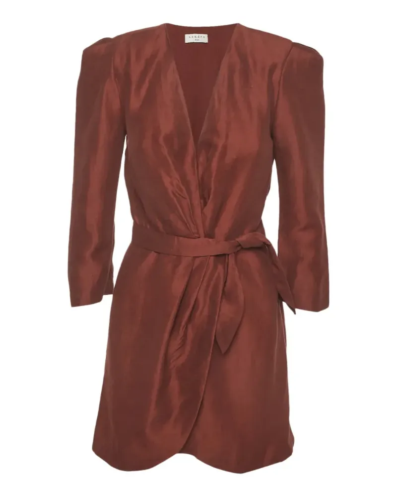 Sandro belted wrap mini dress - Braun Braun