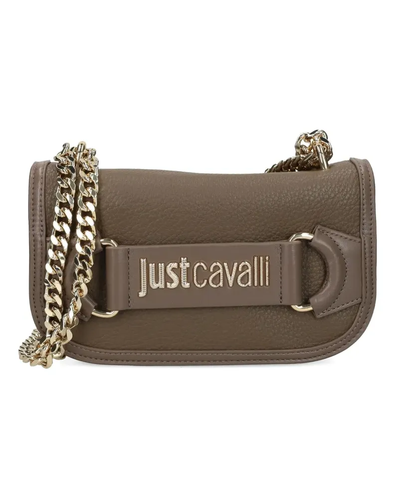 Just Cavalli Umhängetasche mit Logo-Schild - Braun Braun