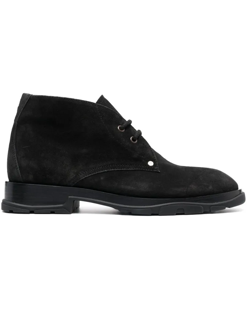 Alexander McQueen Schnürstiefel aus Wildleder - Schwarz Schwarz