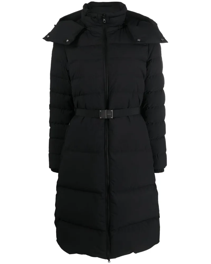 Burberry Gefütterter Mantel mit Gürtel - Schwarz Schwarz