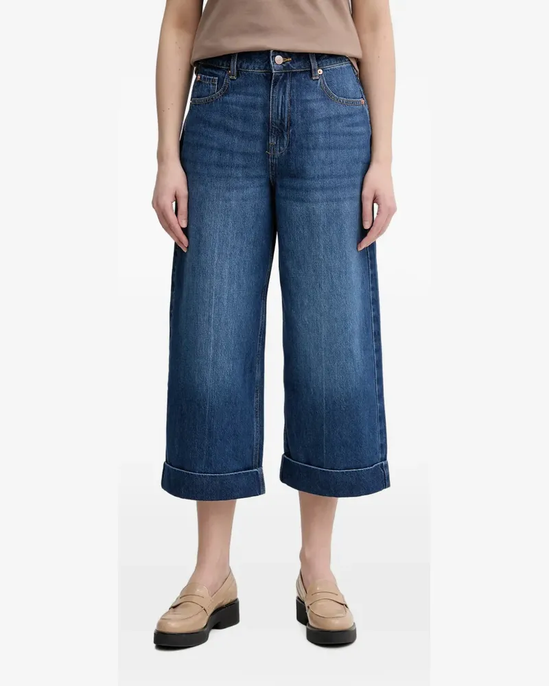 Benetton Ausgeblichene Jeans mit Umschlag - Blau Blau