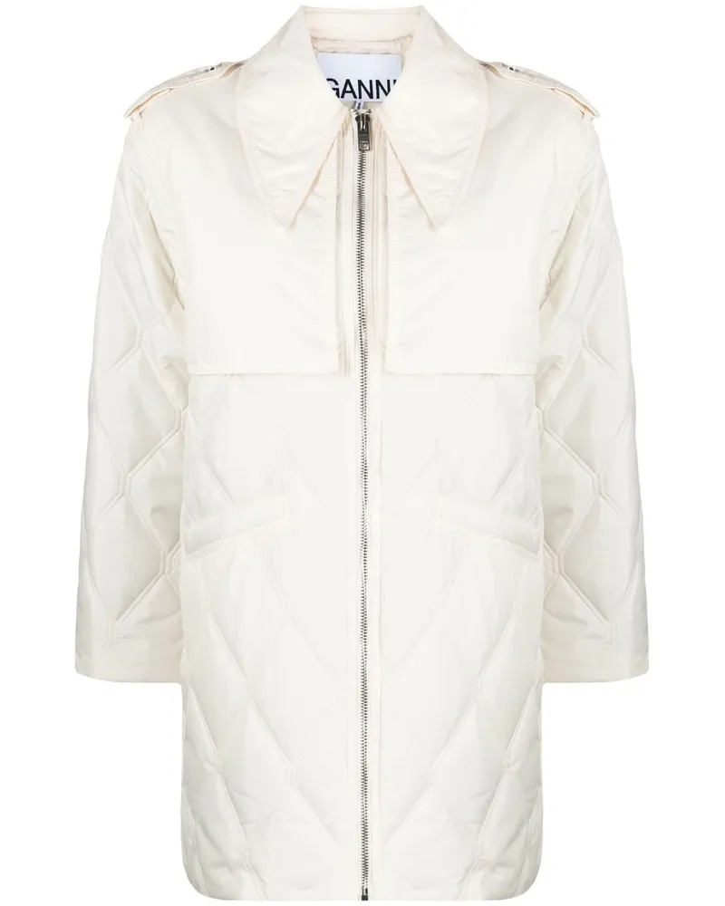 Ganni Gesteppte Ripstop-Jacke - Nude Nude