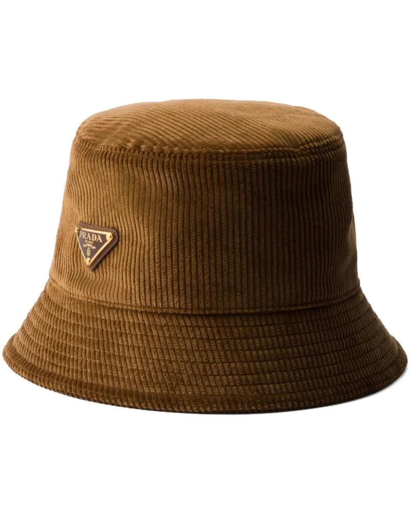 Prada Fischerhut aus Cord - Braun Braun