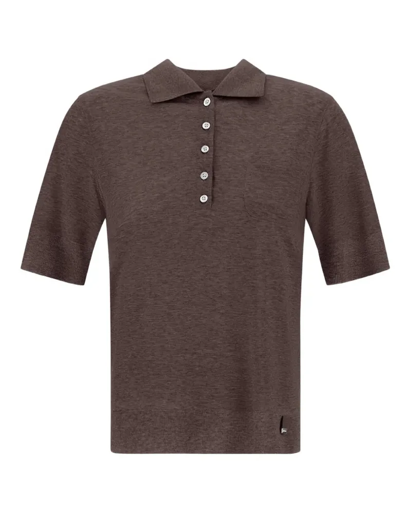 Herno knit polo shirt - Braun Braun