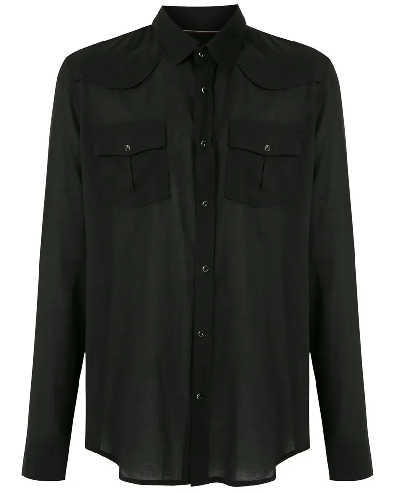 Osklen Hemd mit Klappentaschen - Schwarz Schwarz