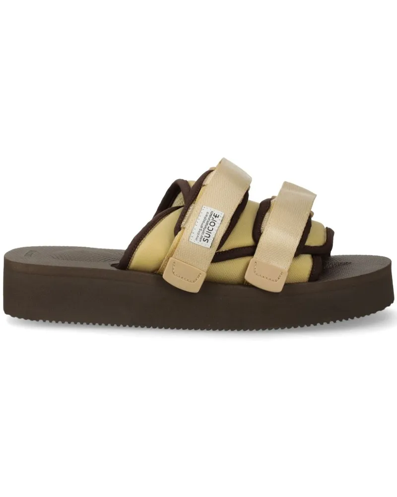 SUICOKE Pantoletten mit Klettverschluss - Nude Nude