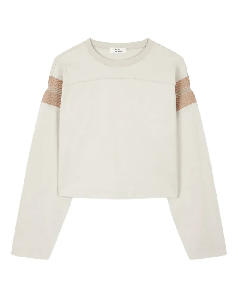 STUDIO TOMBOY Langarmshirt mit Kontraststreifen - Nude Nude