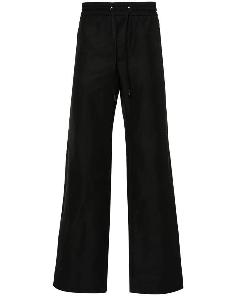 Dolce & Gabbana Hose mit Logo-Patch - Schwarz Schwarz