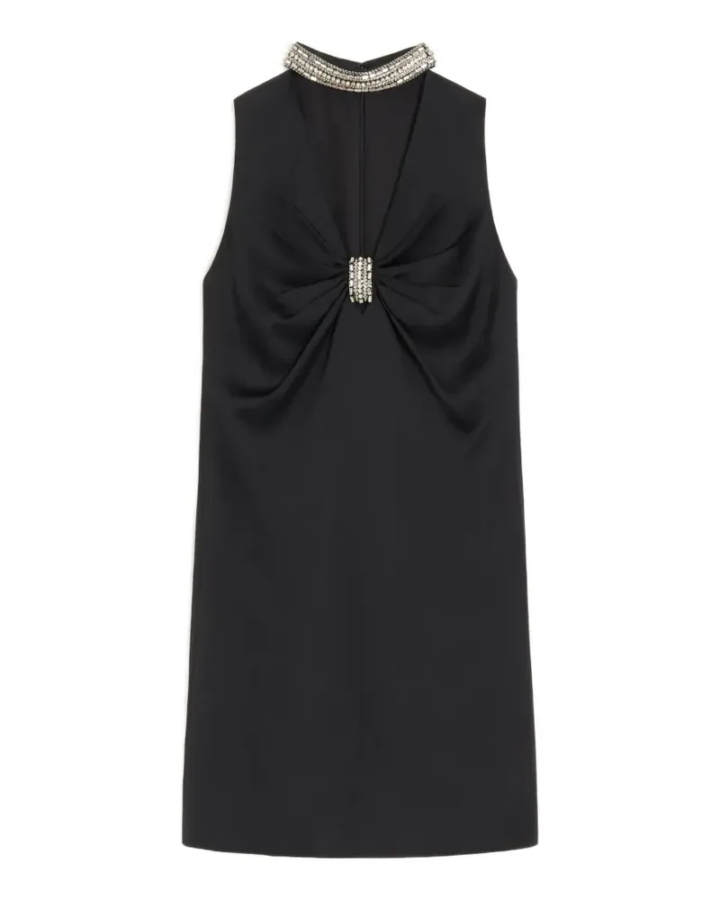 Valentino Garavani Gerüschtes Kleid mit Schmucksteinen - Schwarz Schwarz