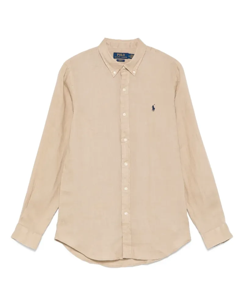 Ralph Lauren Hemd aus Leinen - Nude Nude