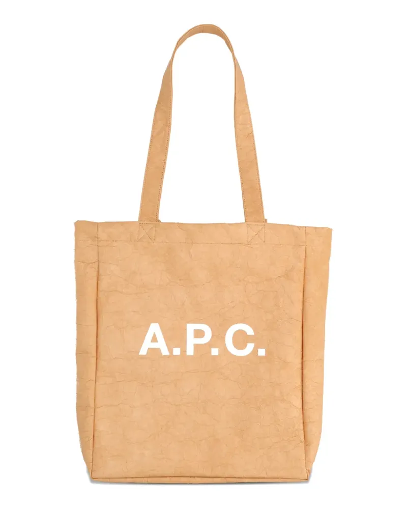 A.P.C. logo tote bag - Nude Nude