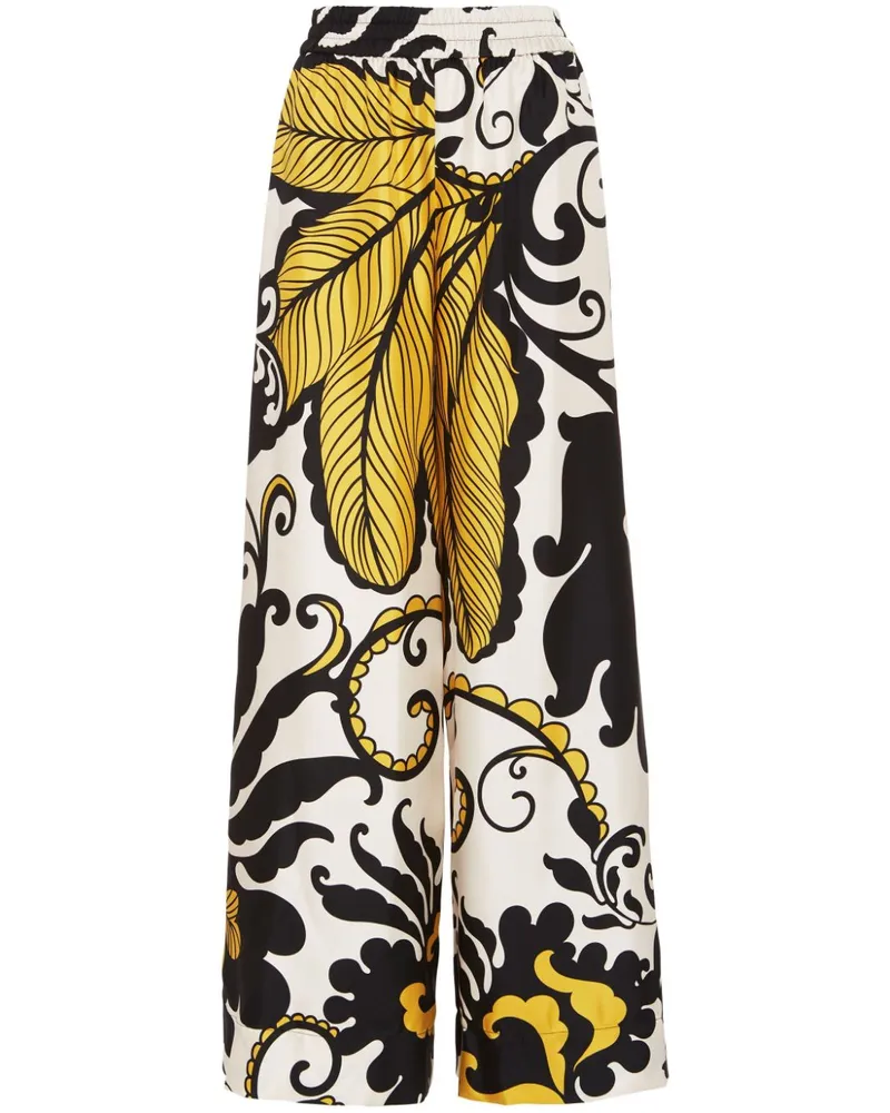 La DoubleJ Palazzohose mit Mara-Print - Schwarz Schwarz
