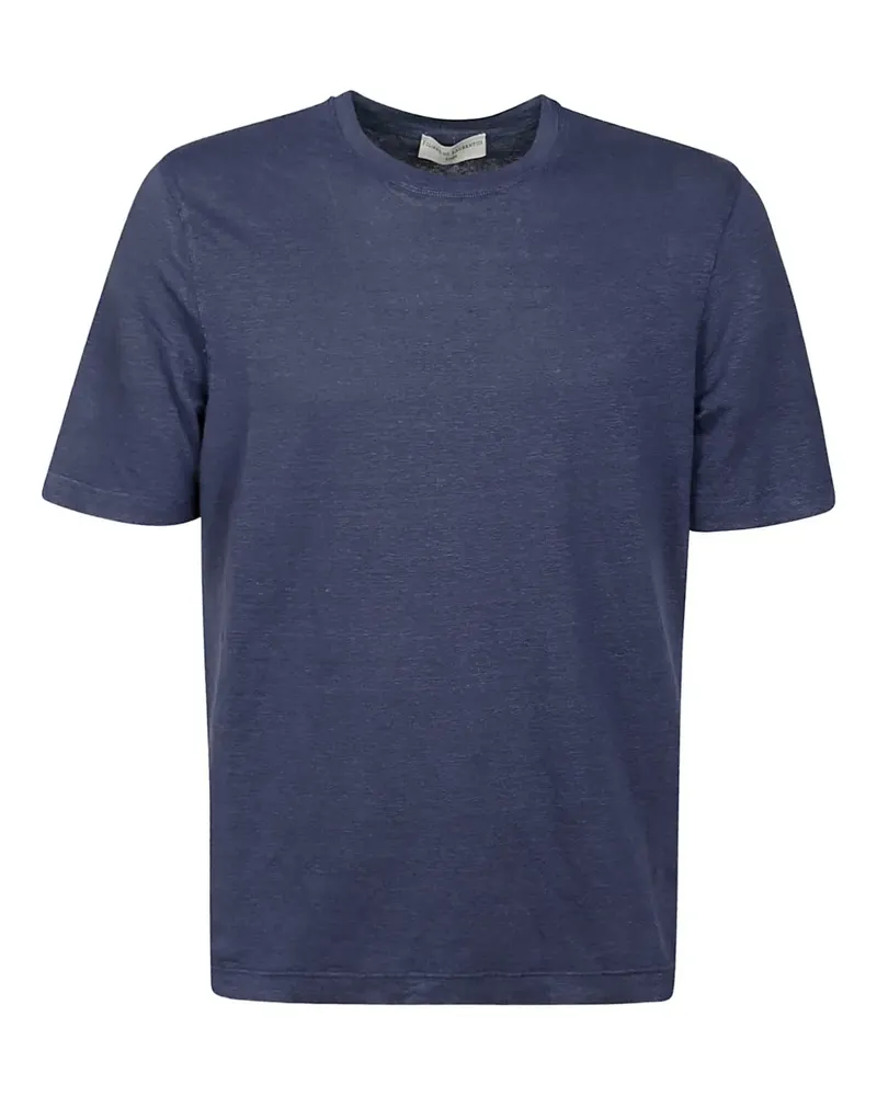Filippo de Laurentiis T-Shirt aus Leinen - Blau Blau