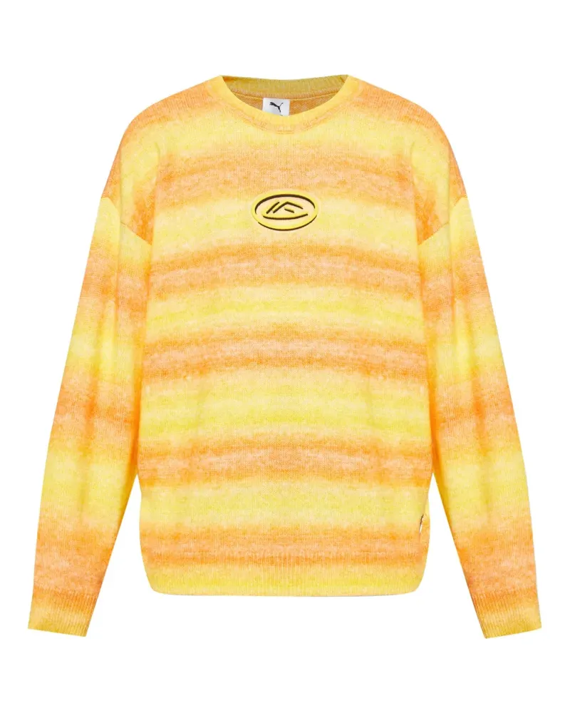 Puma Pullover mit Logo-Patch in Ombré-Optik - Orange Orange