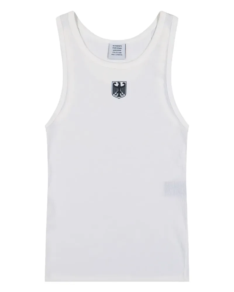 VETEMENTS Tanktop mit Adler-Logo - Weiß Weiß
